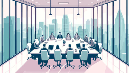 Concept vector illustration of business situation.