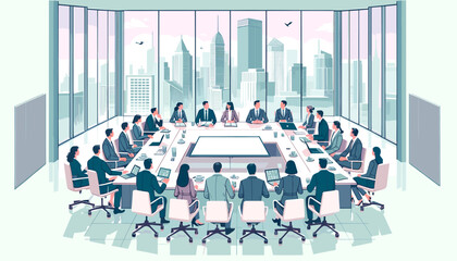 Obraz premium Concept vector illustration of business situation.