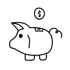 hand drawn money line icon