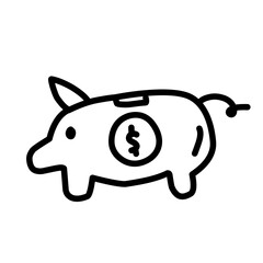 hand drawn money line icon