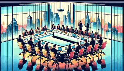 Obraz premium Concept vector illustration of business situation.