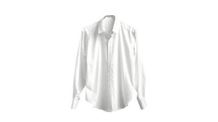 white classic neatly folded shirt isolated on a transparent background