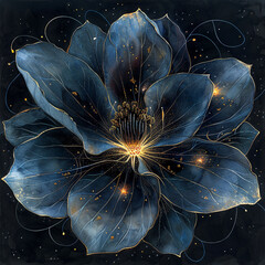 Intricate Details The Illuminated Flower Exotic Dark