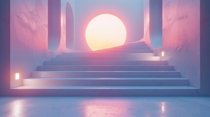 Detailed Cinema 4D business growth illustration, sleek minimalism, soft white gradient, studio lighting, professional design