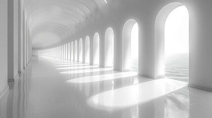 Realistic Cinema 4D business growth representation, minimalistic, soft white gradient, studio lighting, high detail, ample space