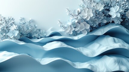 Cinema 4D business growth concept, clean and detailed, smooth white gradient backdrop, studio light, minimalism, copy space