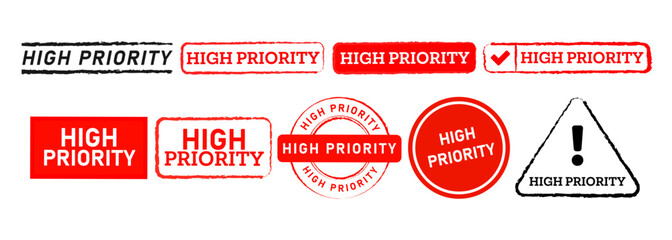 circle and circle rubber stamp sign for prioritize urgent important service immediately
