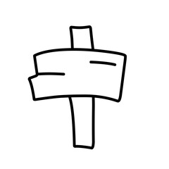 hand drawn wooden sign