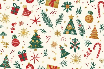 Enchanting Holiday Wonders: Versatile Seamless Christmas Patterns for Festive Creations