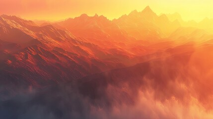 Fototapeta premium sunset in the mountains
