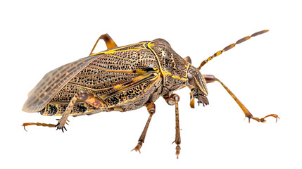 Brown Marmorated Stink Bug isolated on a transparent background