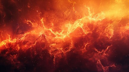 Fototapeta premium Intense flames with red, orange, and yellow hues