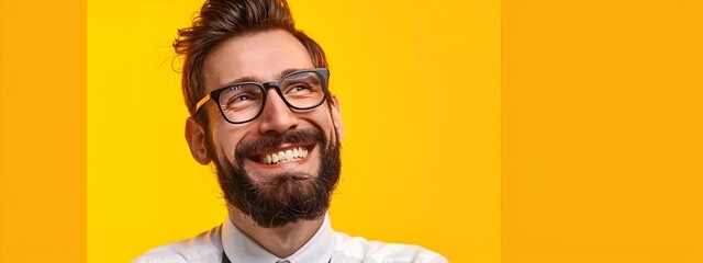 Confident and Successful Corporate Executive Portrait on Vibrant Background