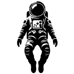 The silhouette of an astronaut is floating © Breck