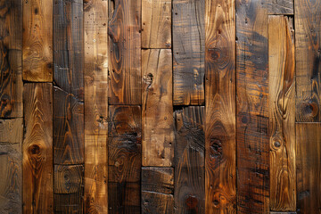 Closeup of an old wooden wall. Created with Ai