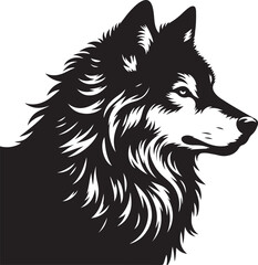Wolf black silhouette