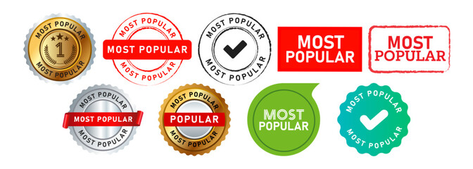 most popular rubber stamp and seal badge label sticker sign for business top best seller marketing sale © bakhtiarzein