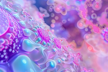 Transforming the concept of probiotics into a visually striking digital artwork, abstract  , background