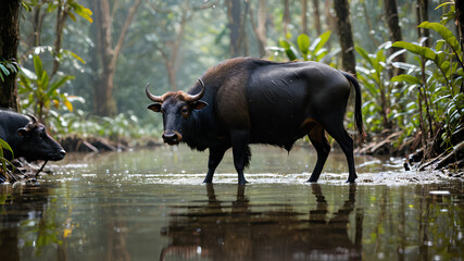 AI image generate Bos gaurus