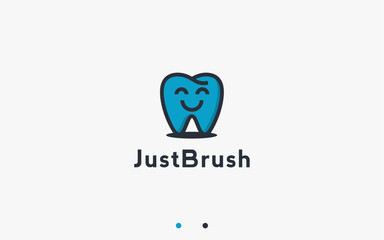 Dental Smile Logo Design Vector Silhouette Illustration