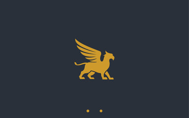 griffin logo design vector silhouette illustration