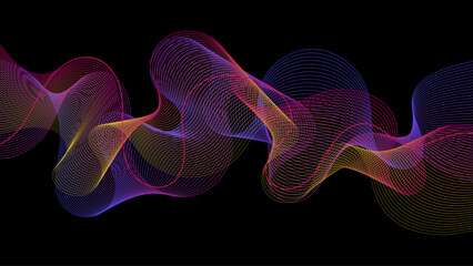 Obraz premium Wavy Abstract background with business lines, graphic element , web, presentation ,digital, business, colorful vector illustration background