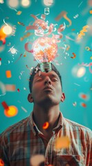 National creativity day concept. Art and beautiful colour background