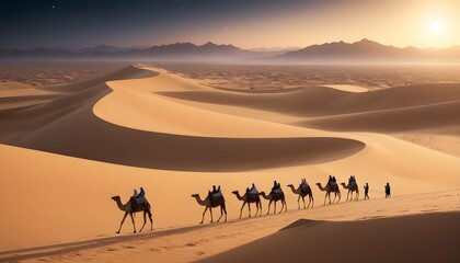 Exquisite Golden Desert Dunes Vast Landscapes R Upscaled 3