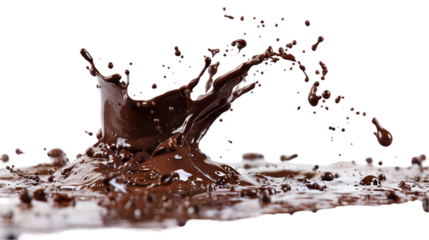 Drops of mud sprayed isolated on a transparent background