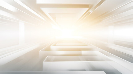 Obraz premium Empty Modern white and light grey square overlapped pattern on background with shadow. white background. Minimal geometric white light background abstract design. Elegant white and grey Background.