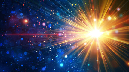 Naklejka premium Abstract neon light rays background. purple glowing light burst explosion on black background. abstract flare light rays.