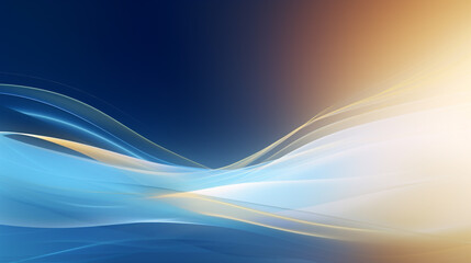 Abstract Light Blue Background gold wave light Mordan Interior Background