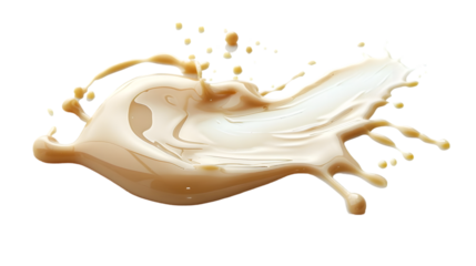 Sun lotion spilled, tanning cream puddle, white skincare product isolated on a transparent background