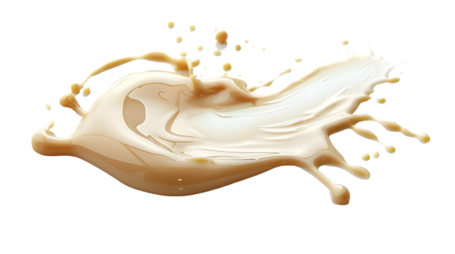 Sun lotion spilled, tanning cream puddle, white skincare product isolated on a transparent background