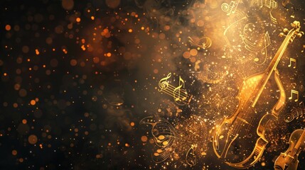 Colorful abstract background with classical music concert elements