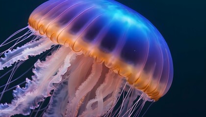 A Jellyfish With Iridescent Colors