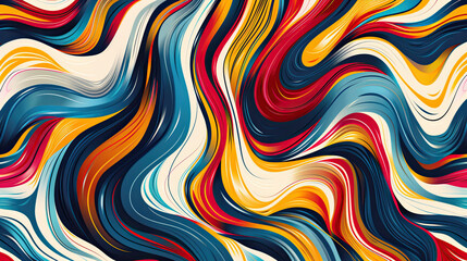 Obraz premium Abstract colorful waves. Trendy vector illustration in style retro background