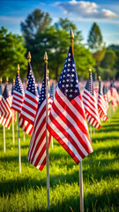 Memorial Day. American flag national holiday. Independence Day. America celebration