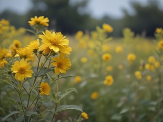 field of yellow flowers