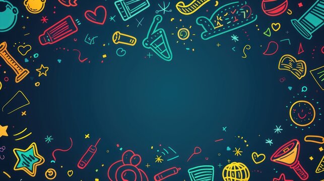 Colorful abstract background with icons of live performances