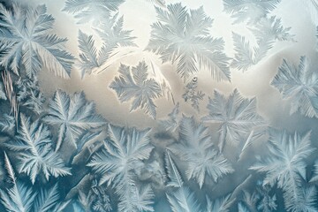 A crisp pattern of frosted glass with ice crystal formations, showcasing a winter theme with intricate details. 32k, full ultra hd, high resolution - Powered by Adobe