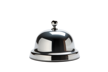 Whispering Elegance: A Silver Bell’s Song on Transparent PNG Background.