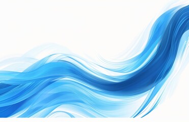 Abstract blue background with blurred waves and free space for text