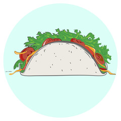Tasty Taco Vector Illustration