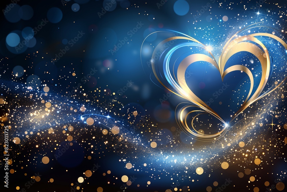 Aufkleber abstract colorful heart with glowing lines, representing love, energy, and passion in a vibrant and 