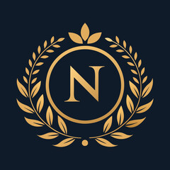 Luxurious letter logo design vector Icon illustration