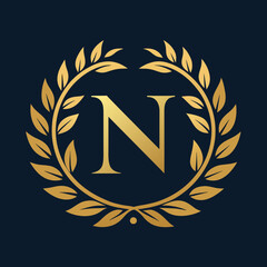 Luxurious letter logo design vector Icon illustration