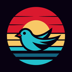 Pigeon summer t-shirt design vector art illustration