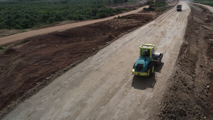 Roller machine at work