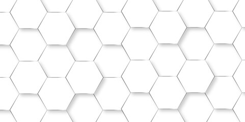 Abstract background with hexagons Abstract hexagon polygonal pattern background vector. seamless bright white abstract honeycomb background.	